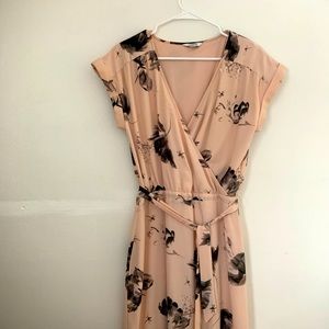 Express Wrap Floral Print Maxi Dress